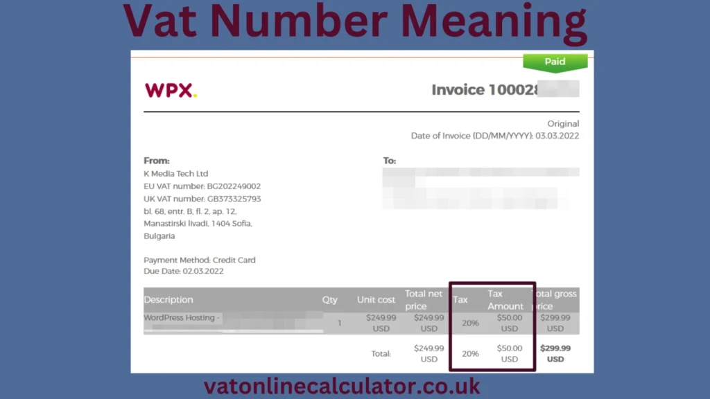 Examples of VAT Number Usage