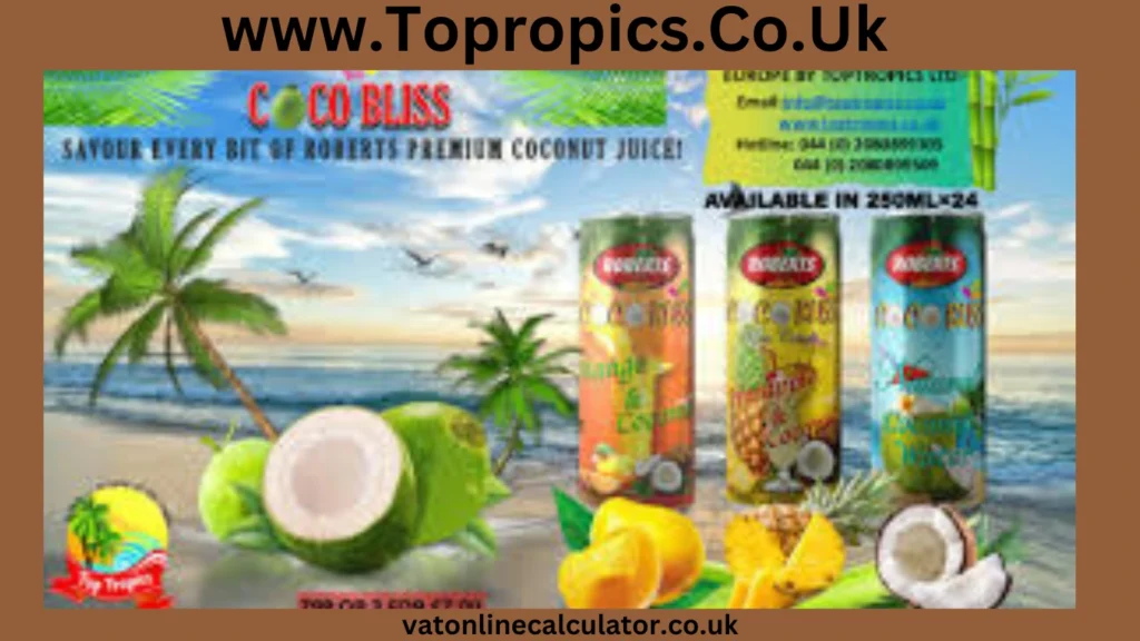 Table Key Features of www.toptropics.co.uk