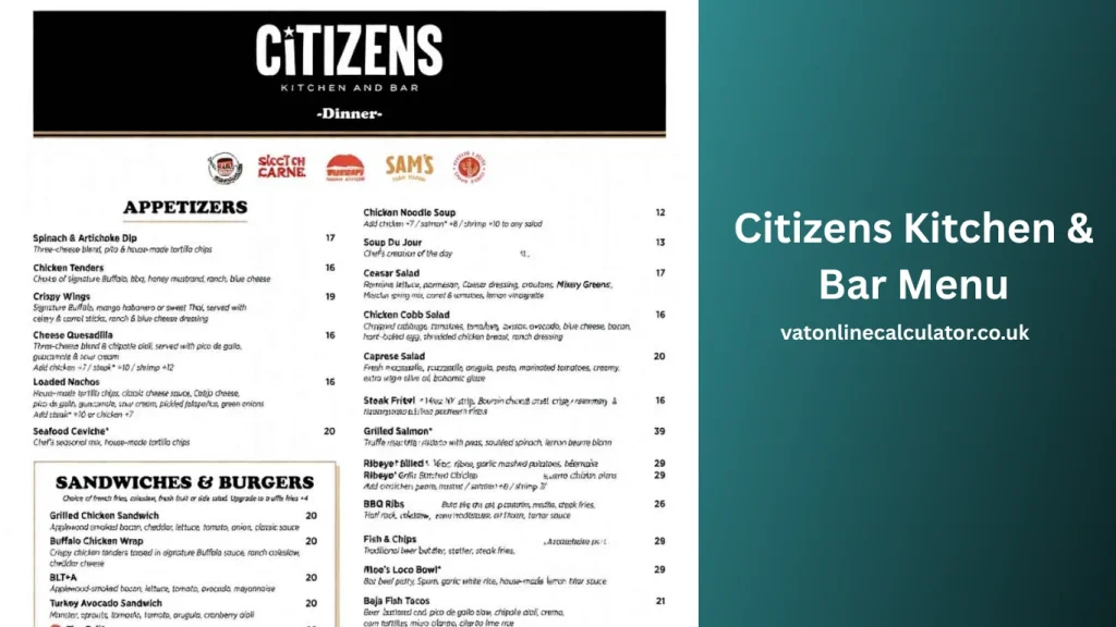 Breakfast Menu at Citizens Kitchen & Bar