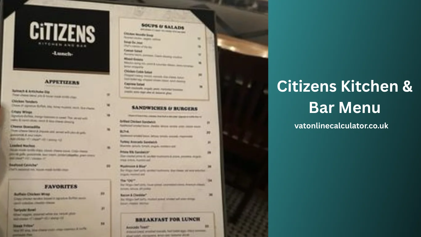 Citizens Kitchen & Bar Menu